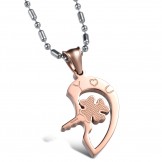 Easy to Use Sweetheart Titanium Necklace For Lovers 
