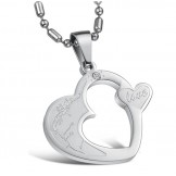 Superior Quality Titanium Necklace For Lovers With Diamond