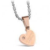 Superior Quality Titanium Necklace For Lovers With Diamond