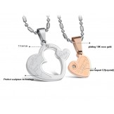 Superior Quality Titanium Necklace For Lovers With Diamond