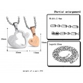 Superior Quality Titanium Necklace For Lovers With Diamond