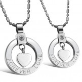 Easy to Use Sweetheart Titanium Necklace For Lovers 