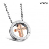 Stable Quality Cross Titanium Necklace For Lovers 