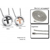 Stable Quality Cross Titanium Necklace For Lovers 