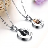 The Queen of Quality Titanium Necklace For Lovers With Rhinestone