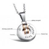 The Queen of Quality Titanium Necklace For Lovers With Rhinestone