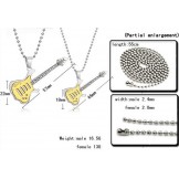 Excellent Quality Guitar Shape Titanium Necklace For Lovers 