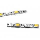Superior Quality Health Titanium Lodestone Bracelet For Lovers With Rhinestone