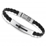 Stable Quality Female Cross Titanium PU Bangle 