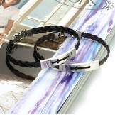 Stable Quality Female Cross Titanium PU Bangle 