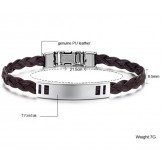 Easy to Use Female Titanium Leather Bangle 