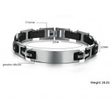 Durable in Use Male Titanium Silicone Bangle 