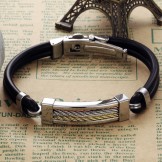 Easy to Use Titanium Silicone Bangle