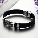 Excellent Quality Male Titanium Silicone Bangle 