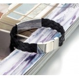 Easy to Use Male Scorpion Titanium Leather Bangle 