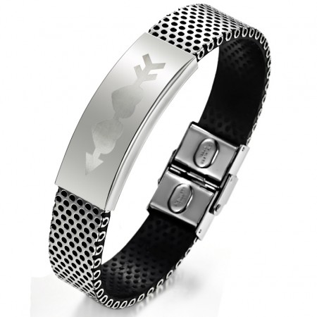 to Have a Long Story Titanium Leather Bangle 