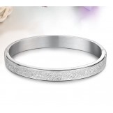 Stable Quality Scrub Titanium Bangle For Lovers 
