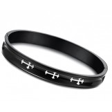Durable in Use Cross Titanium Bangle For Lovers  