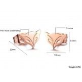 Superior Quality Female Fox Shape Titanium Earrings 
