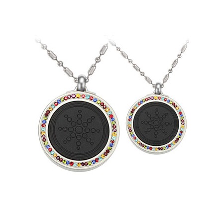 Quality and Quantity Assured Health Titanium Pelelith Necklace For Lovers With Diamond