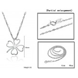 Easy to Use Female Clover Shape Platinum Plating Titanium Necklace 