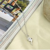 Stable Quality Female Platinum Plating Titanium Necklace With Diamond