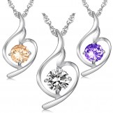 The Queen of Quality Female Fashion Platinum Plating Titanium Necklace With Diamond