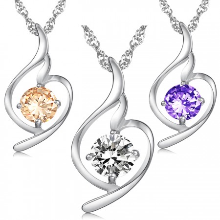 The Queen of Quality Female Fashion Platinum Plating Titanium Necklace With Diamond