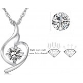 The Queen of Quality Female Fashion Platinum Plating Titanium Necklace With Diamond