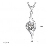 Quality and Quantity Assured Female Platinum Plating Titanium Necklace With Diamond