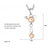 Stable Quality Female Purple Platinum Plating Titanium Necklace With Diamond