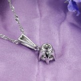 Reliable Reputation Female Platinum Plating Titanium Necklace With Diamond