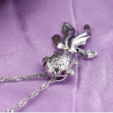 Easy to Use Female Fish Shape Platinum Plating Titanium Necklace 