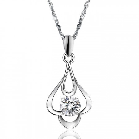 Quality and Quantity Assured Female Platinum Plating Titanium Necklace With Diamond