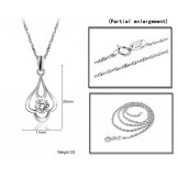 Quality and Quantity Assured Female Platinum Plating Titanium Necklace With Diamond