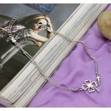 Quality and Quantity Assured Female Clover Shape Platinum Plating Titanium Anklet  