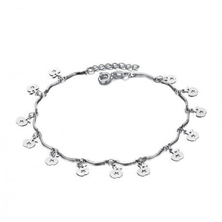 to Have a Long Story Female Platinum Plating Titanium Anklet 