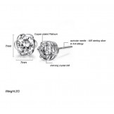 High Quality Female Allergy Free Platinum Plating Titanium Earrings 