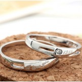 High Quality Platinum Plating Titanium Ring For Lovers