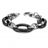 Wide Varieties Female Ellipse Tungsten Ceramic Bracelet 