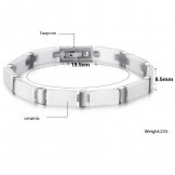 Quality and Quantity Assured White Tungsten Ceramic Bracelet 