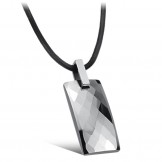 Quality and Quantity Assured Rhombus Tungsten Ceramic Necklace