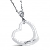 Quality and Quantity Assured Female Sweetheart Tungsten Ceramic Necklace 