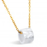 Superior Quality Female White Tungsten Ceramic Necklace 