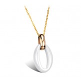 Wide Varieties Female White Tungsten Ceramic Necklace