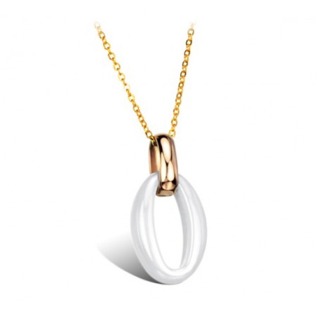 Wide Varieties Female White Tungsten Ceramic Necklace