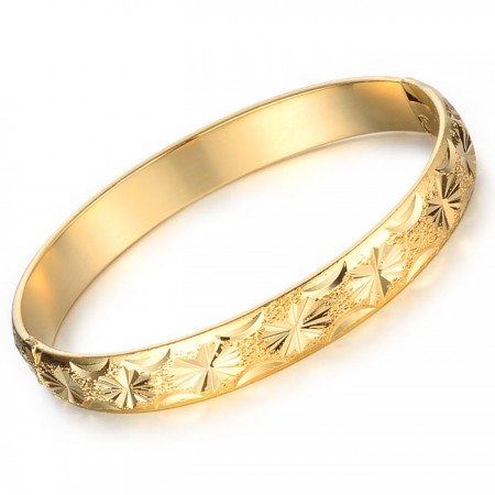 Stable Quality Female ELegant 18K Gold-Plated Bangle 