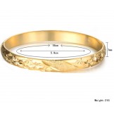 Easy to Use Female Star Pattern 18K Gold-Plated Bangle 