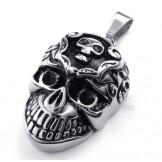 Elegant Titanium Skull Pendant Necklace (Free Chain)