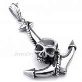 Titanium Skull Anchor Pendant Necklace (Free Chain)